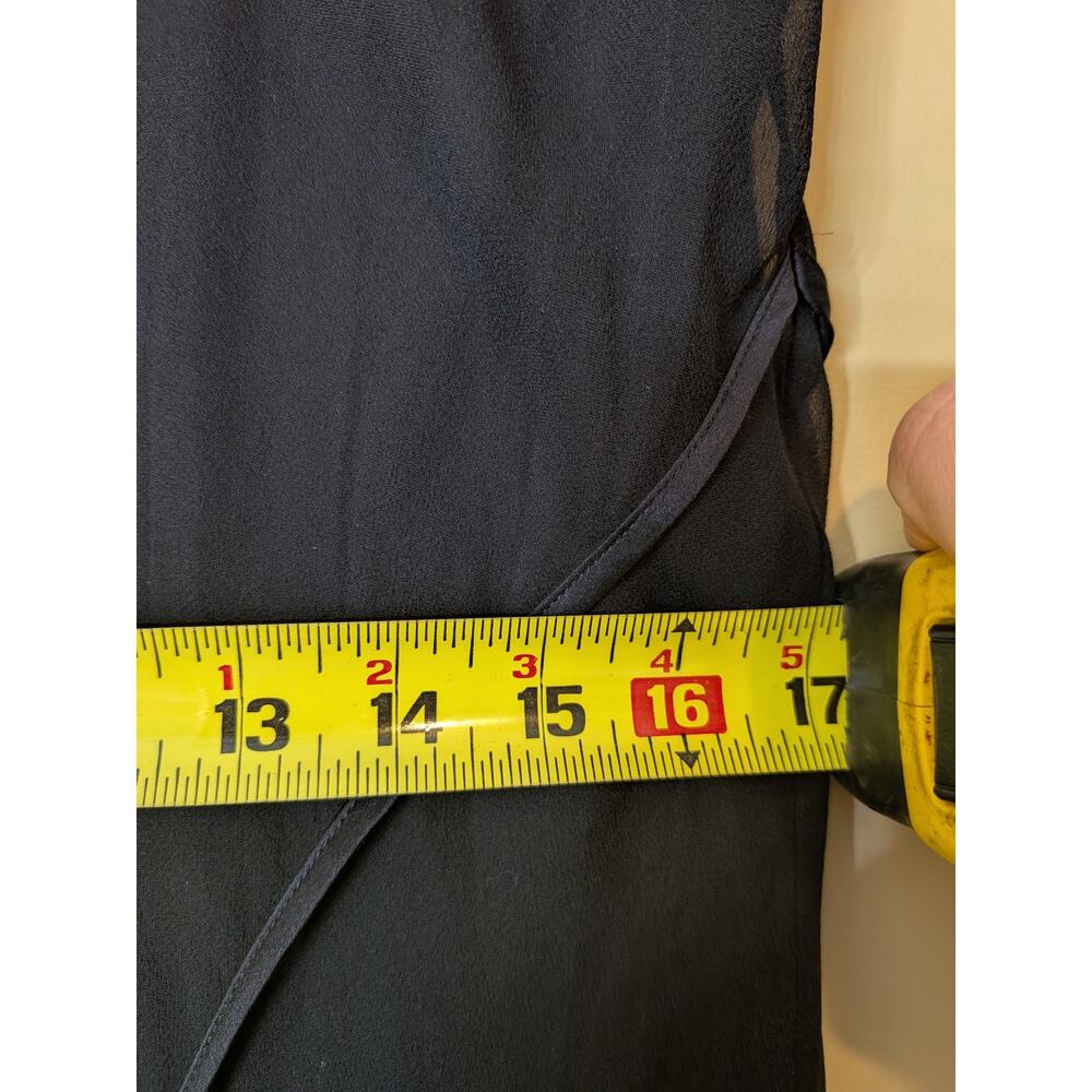 Robbie Bee Y2K Silk Black Maxi Dress Size 16 Assymetrical Hem Whimsical Fairy - Picture 8 of 9